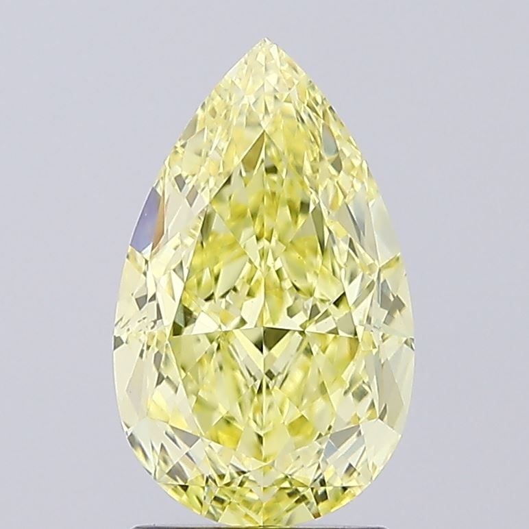 Loose Diamond - PEAR 2.55ct Fancy Intense Yellow VVS2: Loose Diamond - PEAR 2.55ct Fancy Intense Yellow VVS2 Source: This is a real non-mined Diamond that has been grown in a lab Shape: PEAR Carats: 2.55 Color: Fancy Intense Yellow Certification: IGI Vide