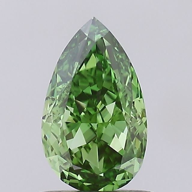 Loose Diamond - PEAR 0.92ct Fancy Vivid Green VVS2: Loose Diamond - PEAR 0.92ct Fancy Vivid Green VVS2 Source: This is a real non-mined Diamond that has been grown in a lab Shape: PEAR Carats: 0.92 Color: Fancy Vivid Green Certification: IGI Video: