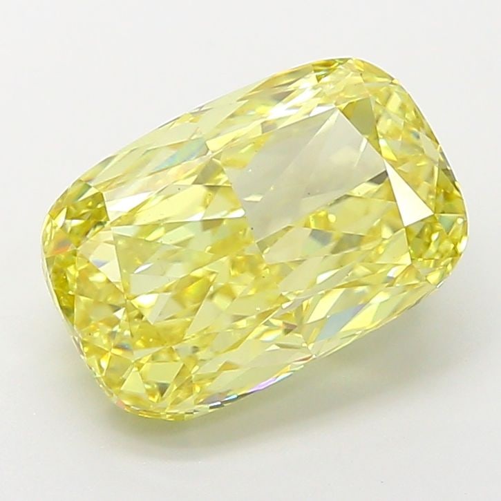 Loose Diamond - CUSHION MODIFIED 4.01ct Fancy Intense Yellow VS1: Loose Diamond - CUSHION MODIFIED 4.01ct Fancy Intense Yellow VS1 Source: This is a real non-mined Diamond that has been grown in a lab Shape: CUSHION MODIFIED Carats: 4.01 Color: Fancy Intense Yellow 