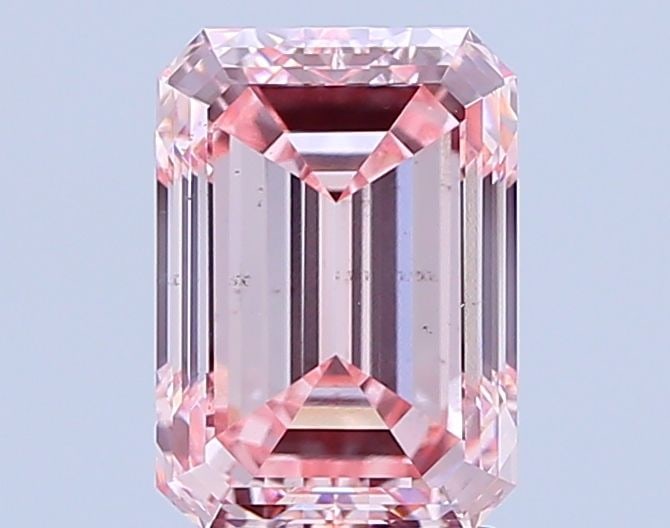 Loose Diamond - EMERALD 2.75ct Fancy Light Pinkish Pink SI1: Loose Diamond - EMERALD 2.75ct Fancy Light Pinkish Pink SI1 Source: This is a real non-mined Diamond that has been grown in a lab Shape: EMERALD Carats: 2.75 Color: Fancy Light Pinkish Pink