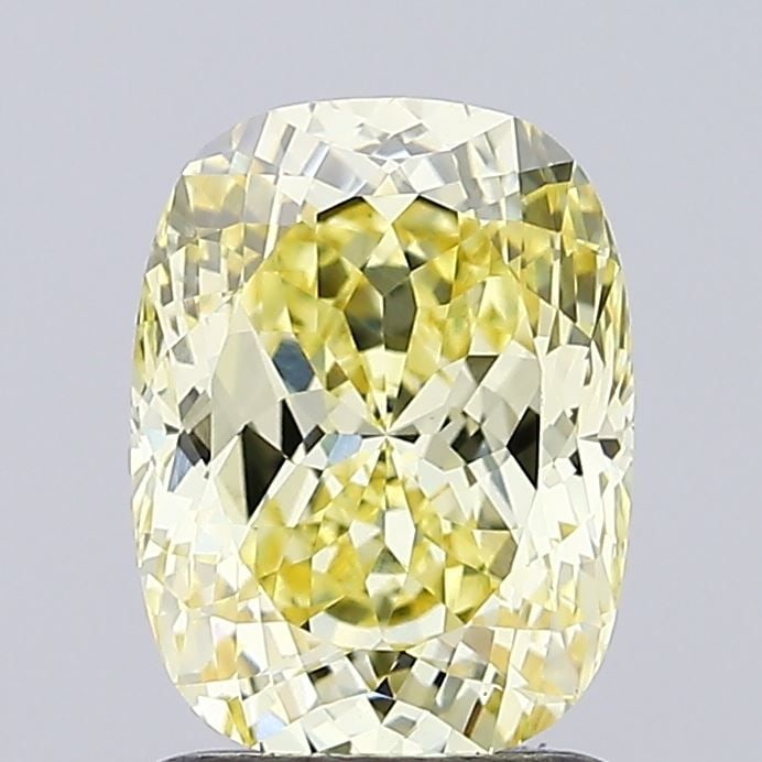 Loose Diamond - CUSHION MODIFIED 1.66ct Fancy Yellow VS1: Loose Diamond - CUSHION MODIFIED 1.66ct Fancy Yellow VS1 Source: This is a real non-mined Diamond that has been grown in a lab Shape: CUSHION MODIFIED Carats: 1.66 Color: Fancy Yellow Certification: I