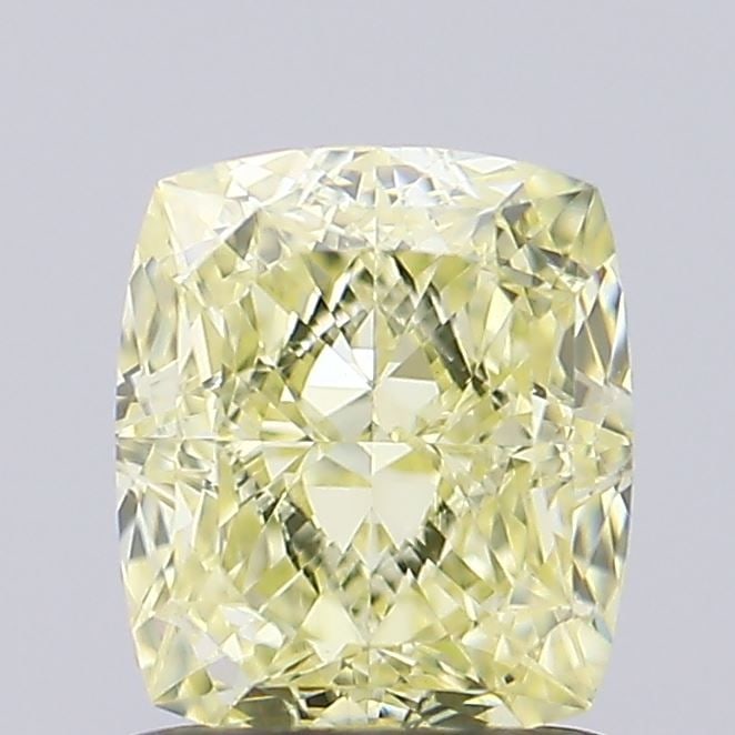 Loose Diamond - CUSHION MODIFIED 1.55ct Fancy Yellow VVS2: Loose Diamond - CUSHION MODIFIED 1.55ct Fancy Yellow VVS2 Source: This is a real non-mined Diamond that has been grown in a lab Shape: CUSHION MODIFIED Carats: 1.55 Color: Fancy Yellow Certification: 