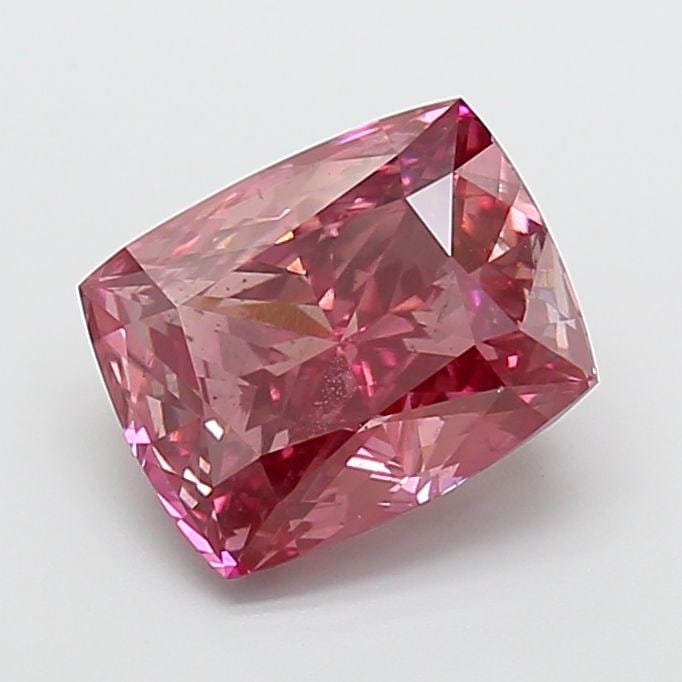 Loose Diamond - CUSHION BRILLIANT 5.03ct Fancy Vivid Pink VS2: Loose Diamond - CUSHION BRILLIANT 5.03ct Fancy Vivid Pink VS2 Source: This is a real non-mined Diamond that has been grown in a lab Shape: CUSHION BRILLIANT Carats: 5.03 Color: Fancy Vivid Pink