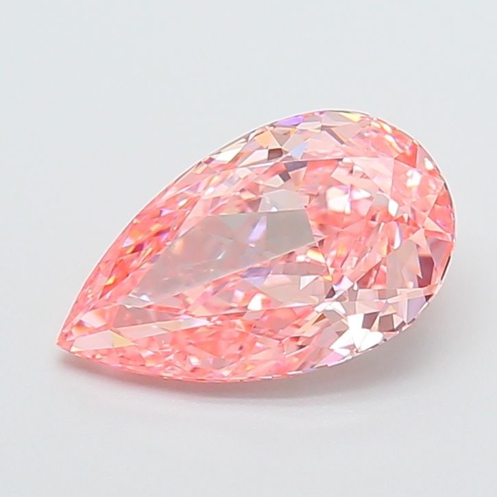 Loose Diamond - PEAR 2.17ct Fancy Vivid Pink VVS2: Loose Diamond - PEAR 2.17ct Fancy Vivid Pink VVS2 Source: This is a real non-mined Diamond that has been grown in a lab Shape: PEAR Carats: 2.17 Color: Fancy Vivid Pink Certification: IGI Video: