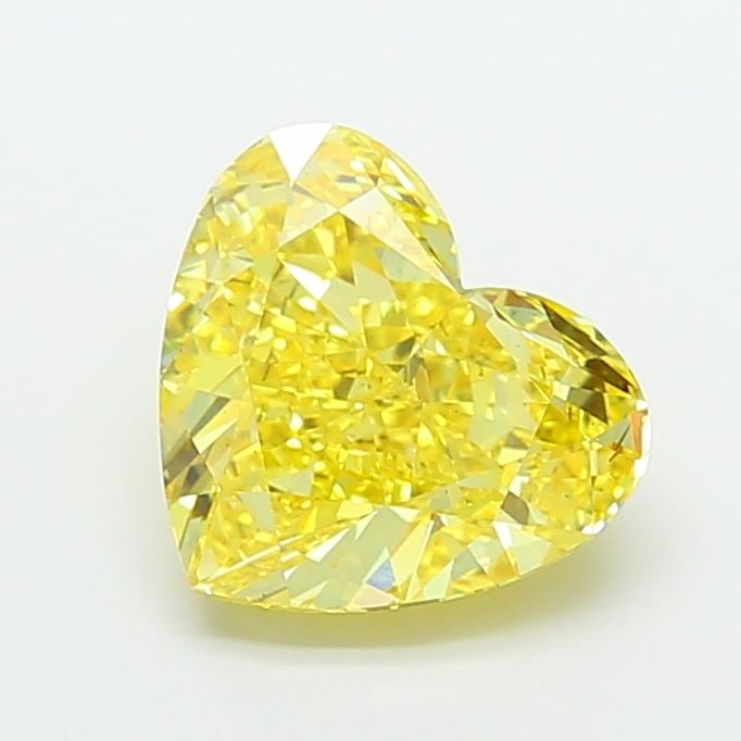 Loose Diamond - HEART 5.03ct Fancy Vivid Yellow SI1: Loose Diamond - HEART 5.03ct Fancy Vivid Yellow SI1 Source: This is a real non-mined Diamond that has been grown in a lab Shape: HEART Carats: 5.03 Color: Fancy Vivid Yellow Certification: IGI Video: