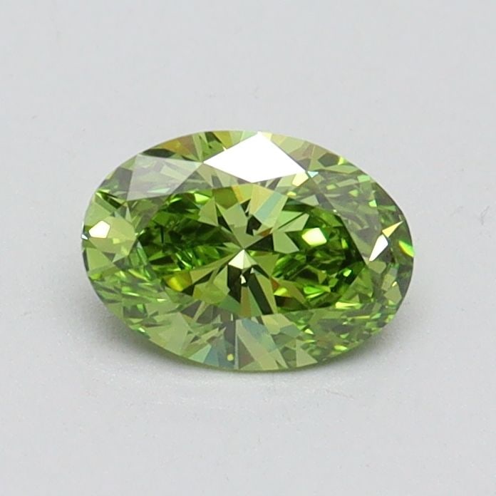 Loose Diamond - OVAL 0.51ct Fancy Vivid Green VVS2: Loose Diamond - OVAL 0.51ct Fancy Vivid Green VVS2 Source: This is a real non-mined Diamond that has been grown in a lab Shape: OVAL Carats: 0.51 Color: Fancy Vivid Green Certification: IGI Video:
