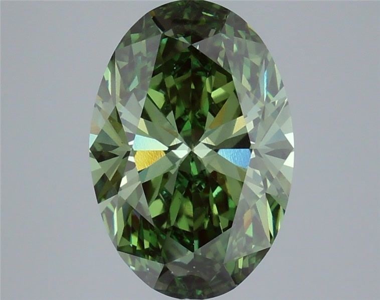Loose Diamond - OVAL 5.09ct Fancy Vivid Green VS1: Loose Diamond - OVAL 5.09ct Fancy Vivid Green VS1 Source: This is a real non-mined Diamond that has been grown in a lab Shape: OVAL Carats: 5.09 Color: Fancy Vivid Green Certification: IGI Video: