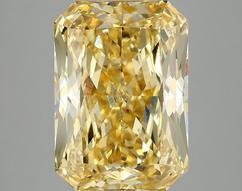Loose Diamond - RADIANT 4.04ct Fancy Vivid Yellow VS1: Loose Diamond - RADIANT 4.04ct Fancy Vivid Yellow VS1 Source: This is a real non-mined Diamond that has been grown in a lab Shape: RADIANT Carats: 4.04 Color: Fancy Vivid Yellow Certification: IGI Vid