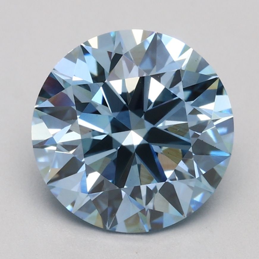 Ideal Loose Diamond - ROUND 2.05ct Fancy Blue VS1: Ideal Loose Diamond - ROUND 2.05ct Fancy Blue VS1 Source: This is a real non-mined Diamond that has been grown in a lab Shape: ROUND Carats: 2.05 Color: Fancy Blue Certification: IGI Video: Video