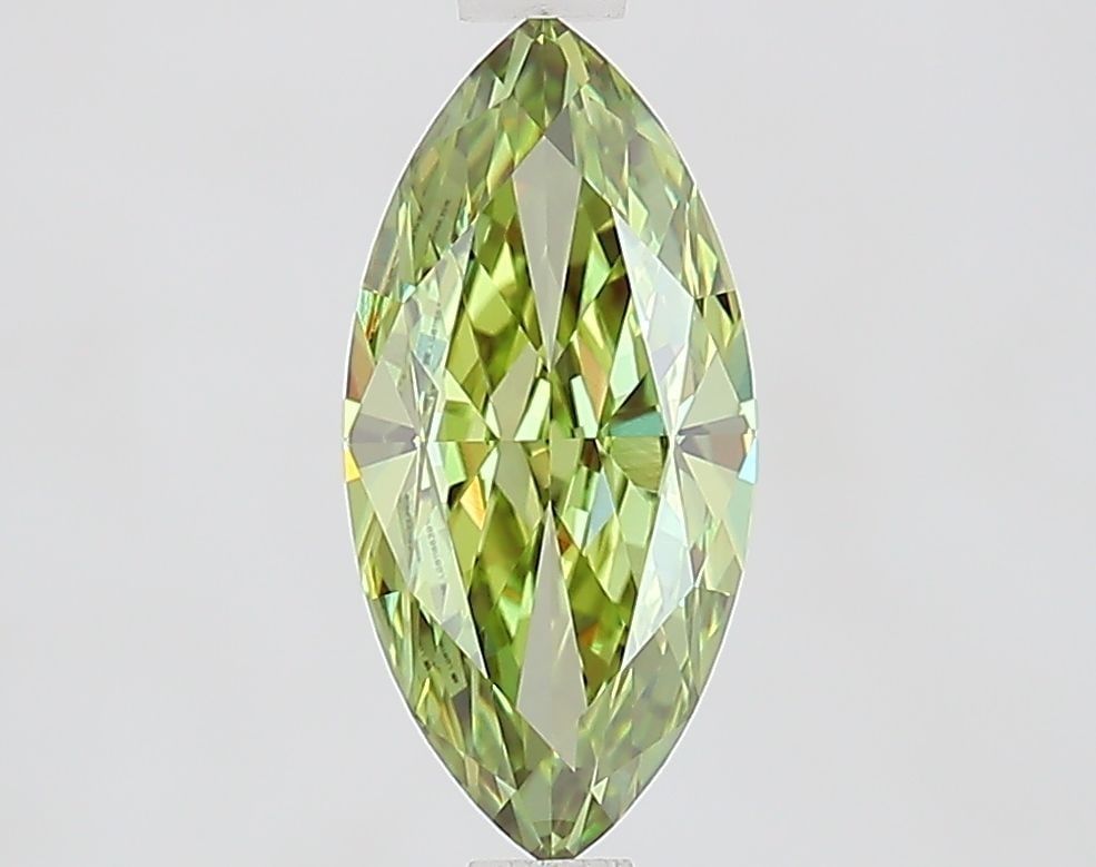 Loose Diamond - MARQUISE 1.59ct Fancy Vivid Green VVS2: Loose Diamond - MARQUISE 1.59ct Fancy Vivid Green VVS2 Source: This is a real non-mined Diamond that has been grown in a lab Shape: MARQUISE Carats: 1.59 Color: Fancy Vivid Green Certification: IGI Vi
