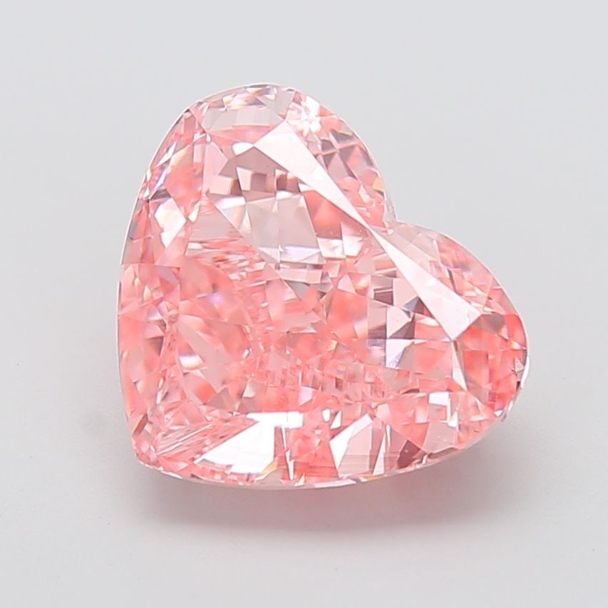 Loose Diamond - HEART 7.07ct Fancy Vivid Pink VS2: Loose Diamond - HEART 7.07ct Fancy Vivid Pink VS2 Source: This is a real non-mined Diamond that has been grown in a lab Shape: HEART Carats: 7.07 Color: Fancy Vivid Pink Certification: IGI Video: