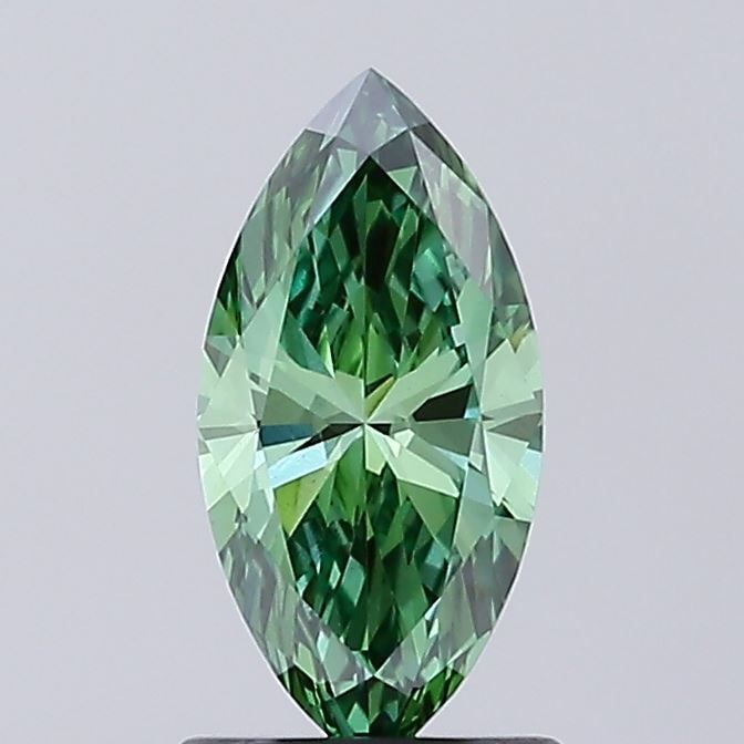 Loose Diamond - MARQUISE 1.0ct Fancy Vivid Green VS1: Loose Diamond - MARQUISE 1.0ct Fancy Vivid Green VS1 Source: This is a real non-mined Diamond that has been grown in a lab Shape: MARQUISE Carats: 1.0 Color: Fancy Vivid Green Certification: IGI Video