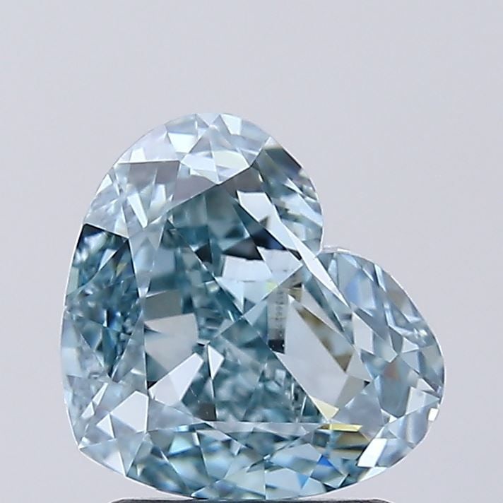 Loose Diamond - HEART 1.96ct Fancy Intense Green Blue VVS1: Loose Diamond - HEART 1.96ct Fancy Intense Green Blue VVS1 Source: This is a real non-mined Diamond that has been grown in a lab Shape: HEART Carats: 1.96 Color: Fancy Intense Green Blue Certification