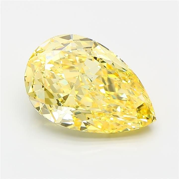 Loose Diamond - PEAR 4.34ct Fancy Intense Yellow VS1: Loose Diamond - PEAR 4.34ct Fancy Intense Yellow VS1 Source: This is a real non-mined Diamond that has been grown in a lab Shape: PEAR Carats: 4.34 Color: Fancy Intense Yellow Certification: IGI Video