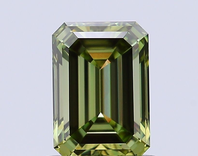 Loose Diamond - EMERALD 1.33ct Fancy Vivid Green VVS2: Loose Diamond - EMERALD 1.33ct Fancy Vivid Green VVS2 Source: This is a real non-mined Diamond that has been grown in a lab Shape: EMERALD Carats: 1.33 Color: Fancy Vivid Green Certification: IGI The 