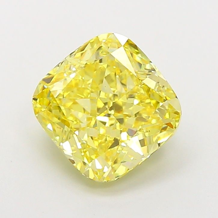 Loose Diamond - CUSHION MODIFIED 3.56ct Fancy Vivid Yellow VS1: Loose Diamond - CUSHION MODIFIED 3.56ct Fancy Vivid Yellow VS1 Source: This is a real non-mined Diamond that has been grown in a lab Shape: CUSHION MODIFIED Carats: 3.56 Color: Fancy Vivid Yellow Cert
