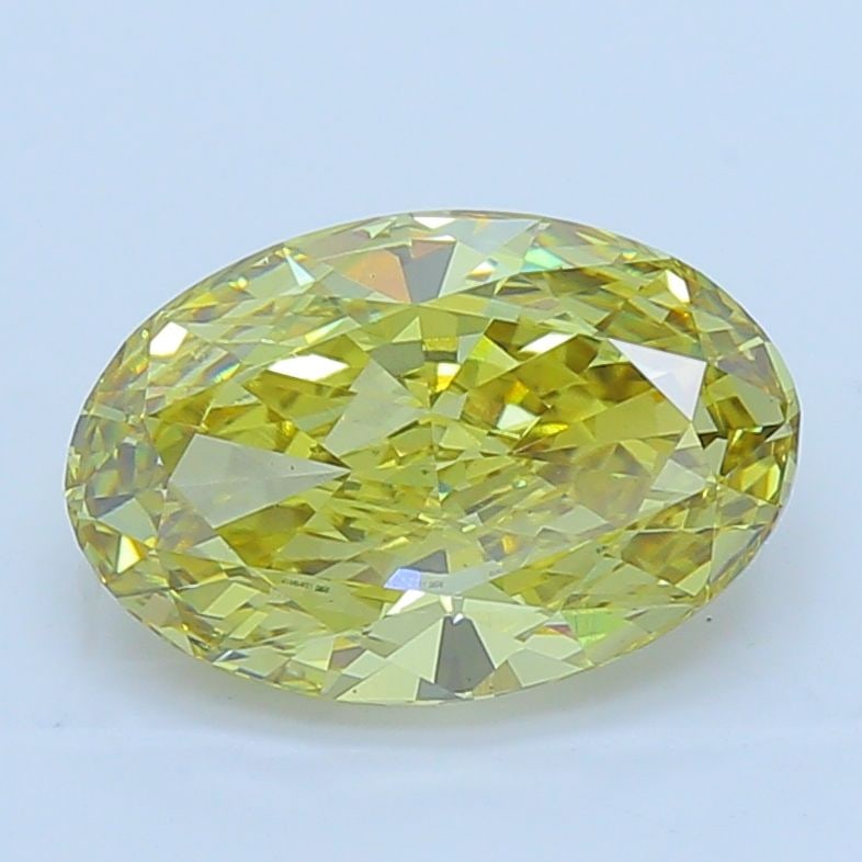 Loose Diamond - OVAL 4.08ct Fancy Intense Yellow VS1: Loose Diamond - OVAL 4.08ct Fancy Intense Yellow VS1 Source: This is a real non-mined Diamond that has been grown in a lab Shape: OVAL Carats: 4.08 Color: Fancy Intense Yellow Certification: IGI Video