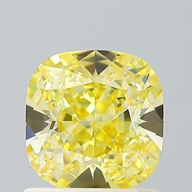 Loose Diamond - CUSHION MODIFIED 1.17ct Fancy Intense Yellow VVS2: Loose Diamond - CUSHION MODIFIED 1.17ct Fancy Intense Yellow VVS2 Source: This is a real non-mined Diamond that has been grown in a lab Shape: CUSHION MODIFIED Carats: 1.17 Color: Fancy Intense Yellow