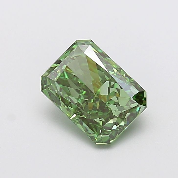 Loose Diamond - RADIANT 2.02ct Fancy Vivid Green VVS2: Loose Diamond - RADIANT 2.02ct Fancy Vivid Green VVS2 Source: This is a real non-mined Diamond that has been grown in a lab Shape: RADIANT Carats: 2.02 Color: Fancy Vivid Green Certification: IGI Vide
