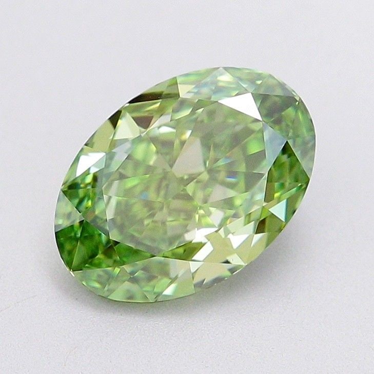 Loose Diamond - OVAL 1.55ct Fancy Vivid Green VVS2: Loose Diamond - OVAL 1.55ct Fancy Vivid Green VVS2 Source: This is a real non-mined Diamond that has been grown in a lab Shape: OVAL Carats: 1.55 Color: Fancy Vivid Green Certification: IGI Video: