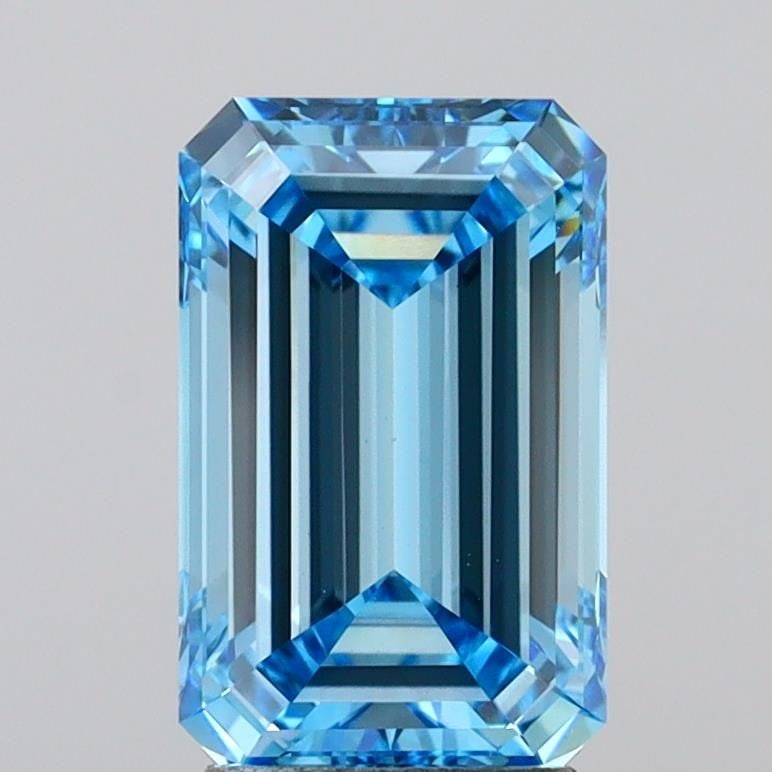 Loose Diamond - EMERALD 3.02ct Fancy Vivid Blue VS1: Loose Diamond - EMERALD 3.02ct Fancy Vivid Blue VS1 Source: This is a real non-mined Diamond that has been grown in a lab Shape: EMERALD Carats: 3.02 Color: Fancy Vivid Blue Certification: IGI The Dia