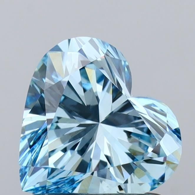 Loose Diamond - HEART 1.03ct Fancy Vivid Blue VS1: Loose Diamond - HEART 1.03ct Fancy Vivid Blue VS1 Source: This is a real non-mined Diamond that has been grown in a lab Shape: HEART Carats: 1.03 Color: Fancy Vivid Blue Certification: IGI Video: