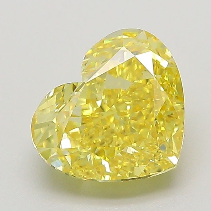 Loose Diamond - HEART 2.07ct Fancy Vivid Yellow VS1: Loose Diamond - HEART 2.07ct Fancy Vivid Yellow VS1 Source: This is a real non-mined Diamond that has been grown in a lab Shape: HEART Carats: 2.07 Color: Fancy Vivid Yellow Certification: IGI The Dia