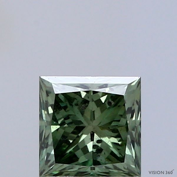 Loose Diamond - PRINCESS 1.03ct Fancy Vivid Green SI2: Loose Diamond - PRINCESS 1.03ct Fancy Vivid Green SI2 Source: This is a real non-mined Diamond that has been grown in a lab Shape: PRINCESS Carats: 1.03 Color: Fancy Vivid Green Certification: IGI Vid