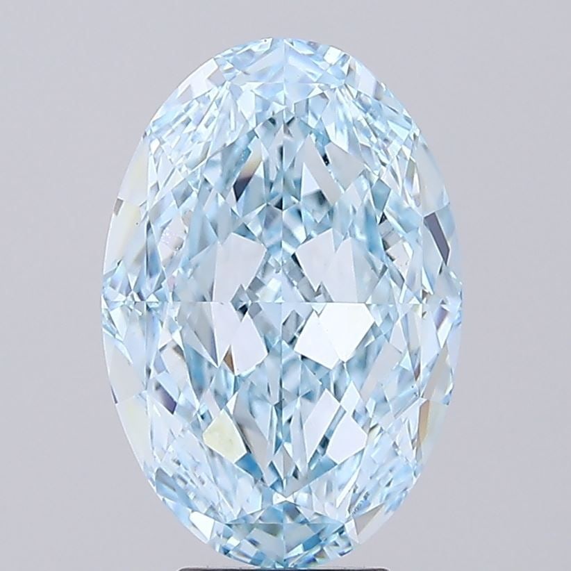 Loose Diamond - OVAL 7.09ct Fancy Vivid Blue VVS2: Loose Diamond - OVAL 7.09ct Fancy Vivid Blue VVS2 Source: This is a real non-mined Diamond that has been grown in a lab Shape: OVAL Carats: 7.09 Color: Fancy Vivid Blue Certification: IGI Video: