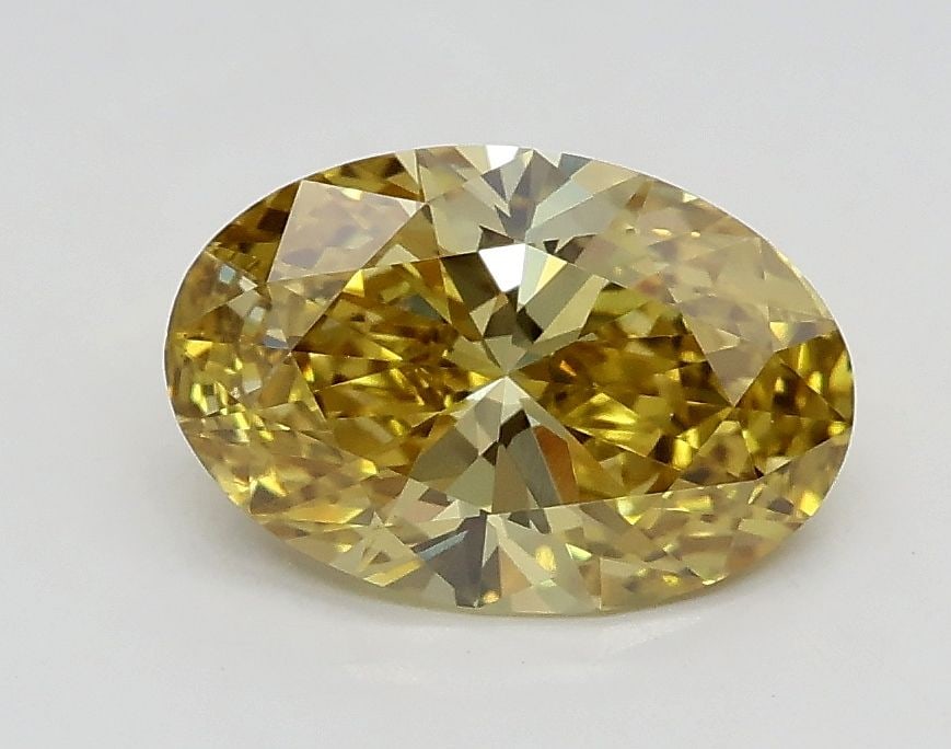 Loose Diamond - OVAL 1.08ct Fancy Intense Yellow VS1: Loose Diamond - OVAL 1.08ct Fancy Intense Yellow VS1 Source: This is a real non-mined Diamond that has been grown in a lab Shape: OVAL Carats: 1.08 Color: Fancy Intense Yellow Certification: IGI Video