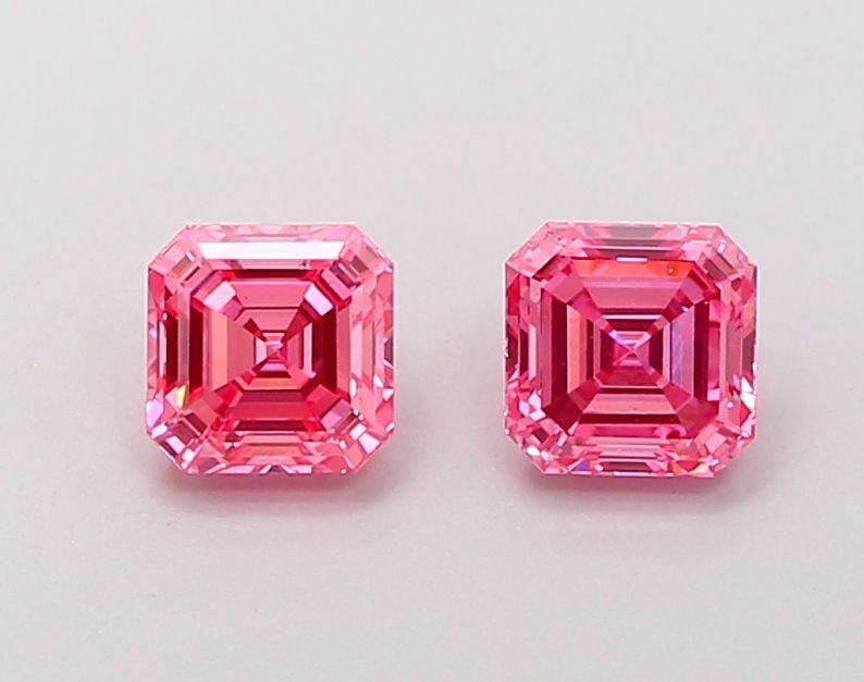 Loose Diamond - EMERALD 0.5ct Fancy Vivid Pink VS1 (1 of 1)