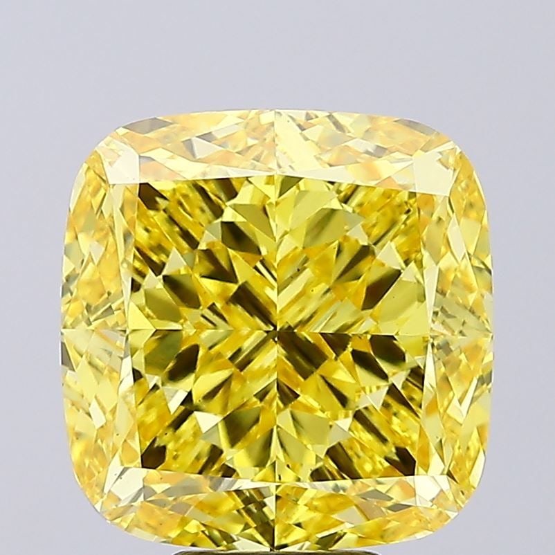 Loose Diamond - CUSHION MODIFIED 9.12ct Fancy Vivid Yellow VS1: Loose Diamond - CUSHION MODIFIED 9.12ct Fancy Vivid Yellow VS1 Source: This is a real non-mined Diamond that has been grown in a lab Shape: CUSHION MODIFIED Carats: 9.12 Color: Fancy Vivid Yellow Cert