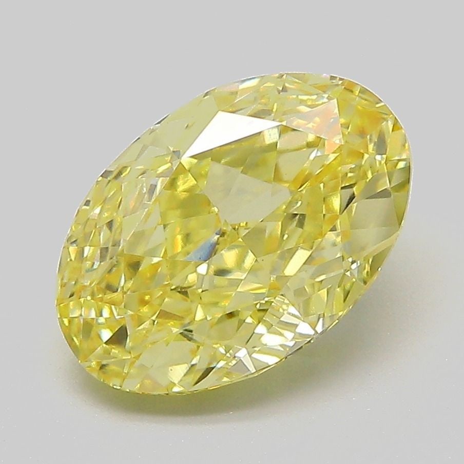 Loose Diamond - OVAL 3.1ct Fancy Intense Yellow VS1: Loose Diamond - OVAL 3.1ct Fancy Intense Yellow VS1 Source: This is a real non-mined Diamond that has been grown in a lab Shape: OVAL Carats: 3.1 Color: Fancy Intense Yellow Certification: IGI Video: