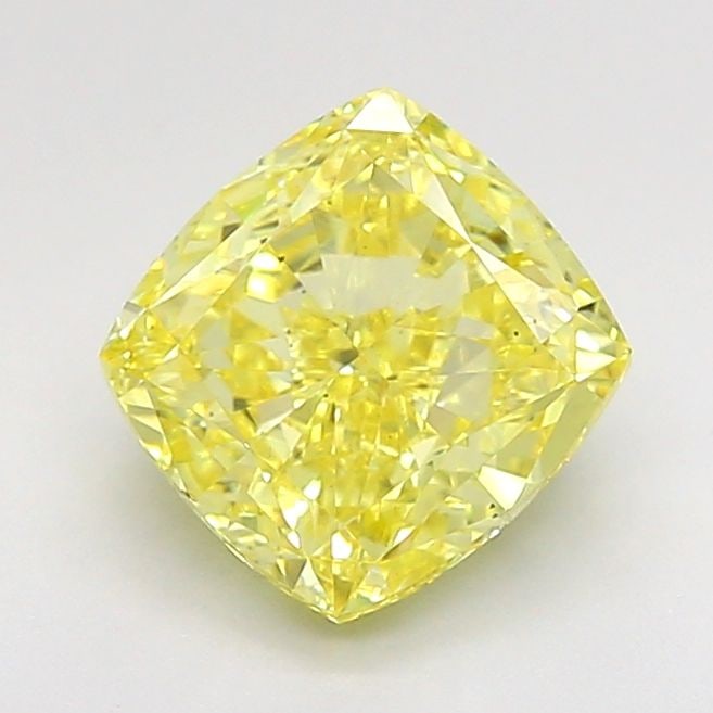 Loose Diamond - CUSHION MODIFIED 2.0ct Fancy Intense Yellow VS2: Loose Diamond - CUSHION MODIFIED 2.0ct Fancy Intense Yellow VS2 Source: This is a real non-mined Diamond that has been grown in a lab Shape: CUSHION MODIFIED Carats: 2.0 Color: Fancy Intense Yellow Ce