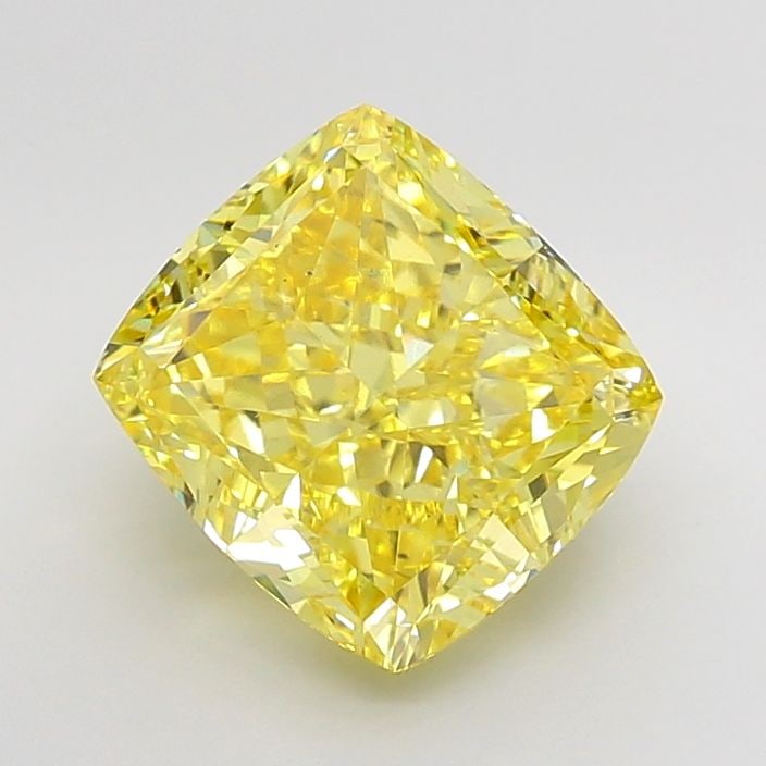 Loose Diamond - CUSHION MODIFIED 7.6ct Fancy Vivid Yellow VS2: Loose Diamond - CUSHION MODIFIED 7.6ct Fancy Vivid Yellow VS2 Source: This is a real non-mined Diamond that has been grown in a lab Shape: CUSHION MODIFIED Carats: 7.6 Color: Fancy Vivid Yellow Certif
