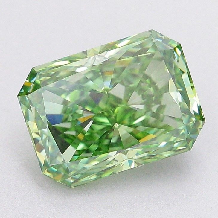 Loose Diamond - RADIANT 2.5ct Fancy Vivid Green VVS2: Loose Diamond - RADIANT 2.5ct Fancy Vivid Green VVS2 Source: This is a real non-mined Diamond that has been grown in a lab Shape: RADIANT Carats: 2.5 Color: Fancy Vivid Green Certification: IGI Video: