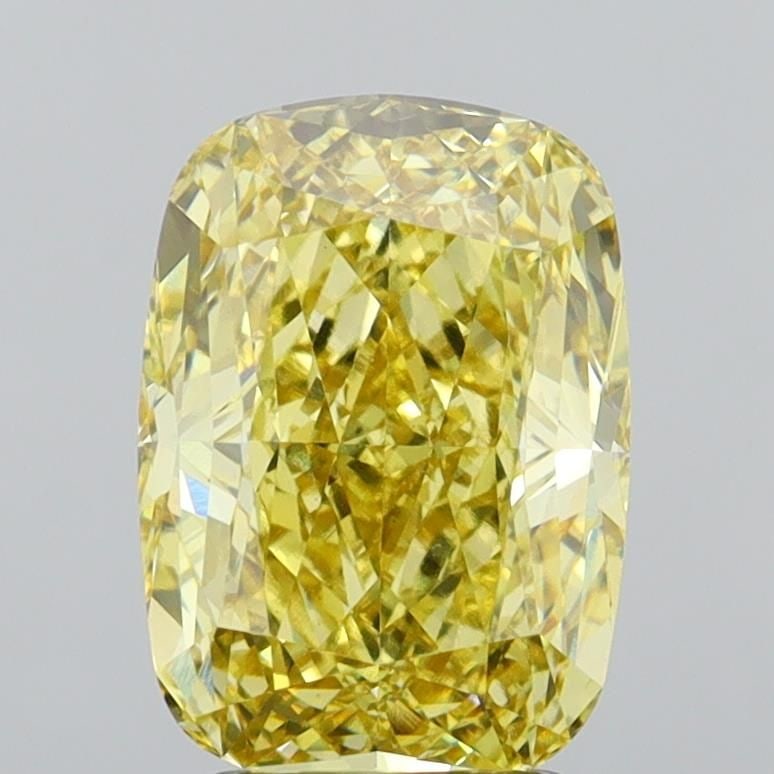 Loose Diamond - CUSHION MODIFIED 4.09ct Fancy Vivid Yellow VS1: Loose Diamond - CUSHION MODIFIED 4.09ct Fancy Vivid Yellow VS1 Source: This is a real non-mined Diamond that has been grown in a lab Shape: CUSHION MODIFIED Carats: 4.09 Color: Fancy Vivid Yellow Cert
