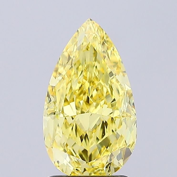 Loose Diamond - PEAR 2.25ct Fancy Vivid Yellow VS1: Loose Diamond - PEAR 2.25ct Fancy Vivid Yellow VS1 Source: This is a real non-mined Diamond that has been grown in a lab Shape: PEAR Carats: 2.25 Color: Fancy Vivid Yellow Certification: IGI Video: