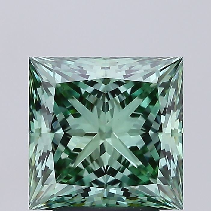 Loose Diamond - PRINCESS 3.05ct Fancy Vivid Green VVS2: Loose Diamond - PRINCESS 3.05ct Fancy Vivid Green VVS2 Source: This is a real non-mined Diamond that has been grown in a lab Shape: PRINCESS Carats: 3.05 Color: Fancy Vivid Green Certification: IGI Vi