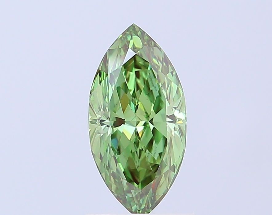 Loose Diamond - MARQUISE 1.81ct Fancy Vivid Green VS1: Loose Diamond - MARQUISE 1.81ct Fancy Vivid Green VS1 Source: This is a real non-mined Diamond that has been grown in a lab Shape: MARQUISE Carats: 1.81 Color: Fancy Vivid Green Certification: IGI Vid