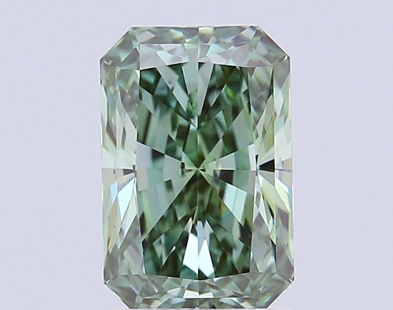 Loose Diamond - RADIANT 2.37ct Fancy Vivid Green VS1: Loose Diamond - RADIANT 2.37ct Fancy Vivid Green VS1 Source: This is a real non-mined Diamond that has been grown in a lab Shape: RADIANT Carats: 2.37 Color: Fancy Vivid Green Certification: IGI Video