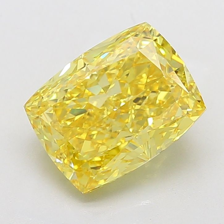 Loose Diamond - CUSHION MODIFIED 5.31ct Fancy Vivid Yellow VS1: Loose Diamond - CUSHION MODIFIED 5.31ct Fancy Vivid Yellow VS1 Source: This is a real non-mined Diamond that has been grown in a lab Shape: CUSHION MODIFIED Carats: 5.31 Color: Fancy Vivid Yellow Cert