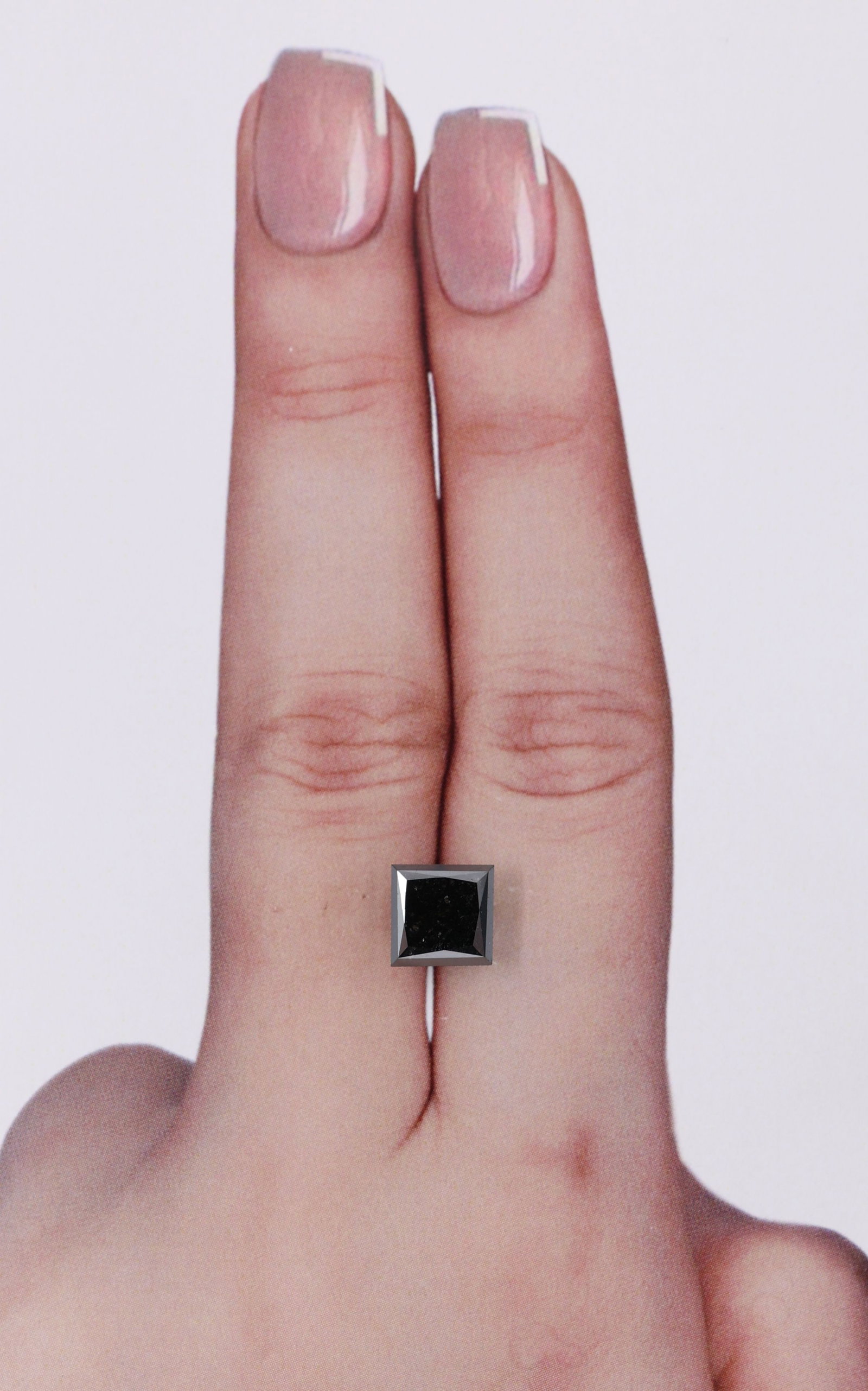 Loose Diamond - PRINCESS 1.9ct Fancy Black VVS2: Loose Diamond - PRINCESS 1.9ct Fancy Black VVS2 Source: Natural Shape: PRINCESS Carats: 1.9 Color: Fancy Black Certification: NONE Video: