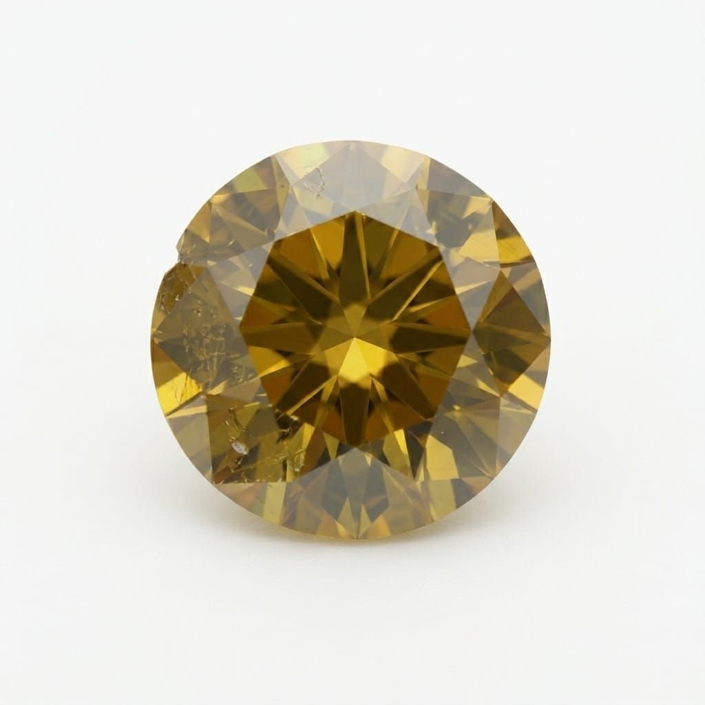 Loose Diamond - ROUND 0.17ct Fancy Deep Orange Yellow: Loose Diamond - ROUND 0.17ct Fancy Deep Orange Yellow Source: Natural Shape: ROUND Carats: 0.17 Color: Fancy Deep Orange Yellow Certification: GIA The Diamond Depot Guarantee: All items in this auctio