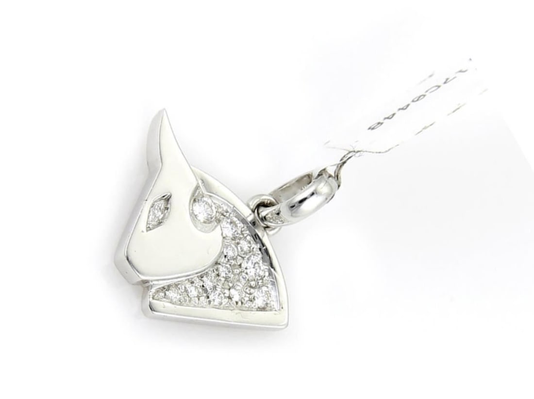Marina B Zoo Unicorn Charm Pendant in 18k White Gold with Diamonds (1 of 4)