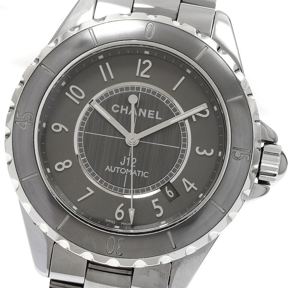 CHANEL J12 Chromatic H2934 41mm Automatic Date Mens Wristwatch: CHANEL J12 Chromatic H2934 41mm Automatic Date Mens Wristwatch CHANEL J12 Chromatic men's wristwatch with automatic movement and date display. This H2934 model features a gray dial with a titanium and
