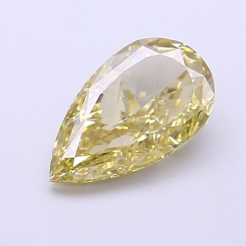 Loose Diamond - PEAR 0.77ct Fancy Vivid Yellow VS1: Loose Diamond - PEAR 0.77ct Fancy Vivid Yellow VS1 Source: This is a real non-mined Diamond that has been grown in a lab Shape: PEAR Carats: 0.77 Color: Fancy Vivid Yellow Certification: NONE Video: