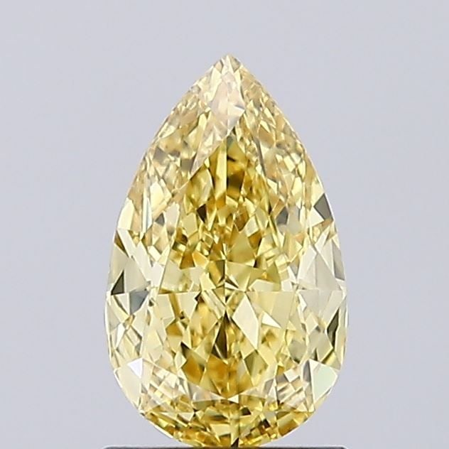 Loose Diamond - PEAR 1.21ct Fancy Intense Yellow VS2: Loose Diamond - PEAR 1.21ct Fancy Intense Yellow VS2 Source: This is a real non-mined Diamond that has been grown in a lab Shape: PEAR Carats: 1.21 Color: Fancy Intense Yellow Certification: IGI Video