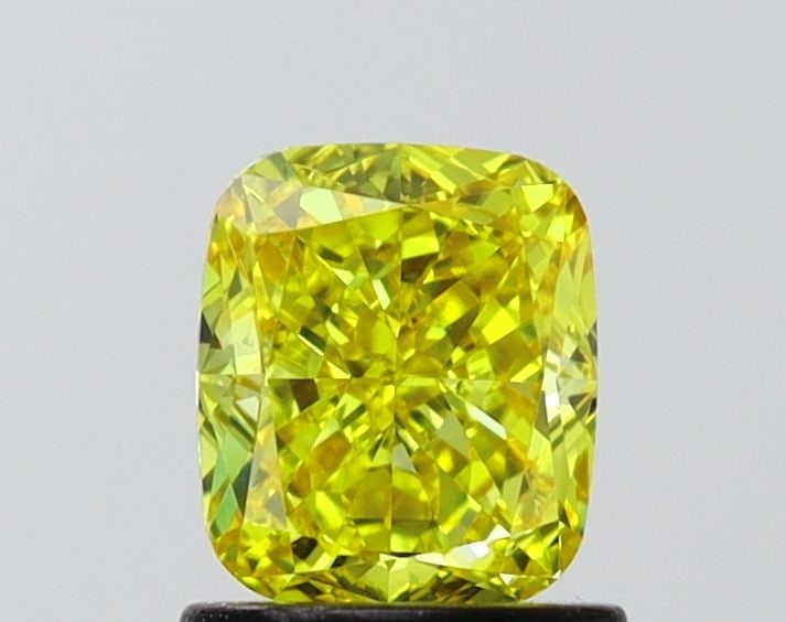 Loose Diamond - CUSHION MODIFIED 1.11ct Fancy Vivid Yellow VS1: Loose Diamond - CUSHION MODIFIED 1.11ct Fancy Vivid Yellow VS1 Source: This is a real non-mined Diamond that has been grown in a lab Shape: CUSHION MODIFIED Carats: 1.11 Color: Fancy Vivid Yellow Cert