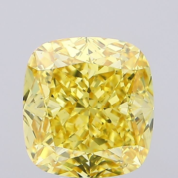 Loose Diamond - CUSHION MODIFIED 10.38ct Fancy Vivid Yellow VS1: Loose Diamond - CUSHION MODIFIED 10.38ct Fancy Vivid Yellow VS1 Source: This is a real non-mined Diamond that has been grown in a lab Shape: CUSHION MODIFIED Carats: 10.38 Color: Fancy Vivid Yellow Ce